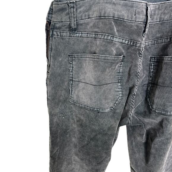Free People Through The Woods Distressed Corduroy Overalls Gray Womens 26 - Picture 7 of 10